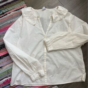 Women White Button-Up Shirt